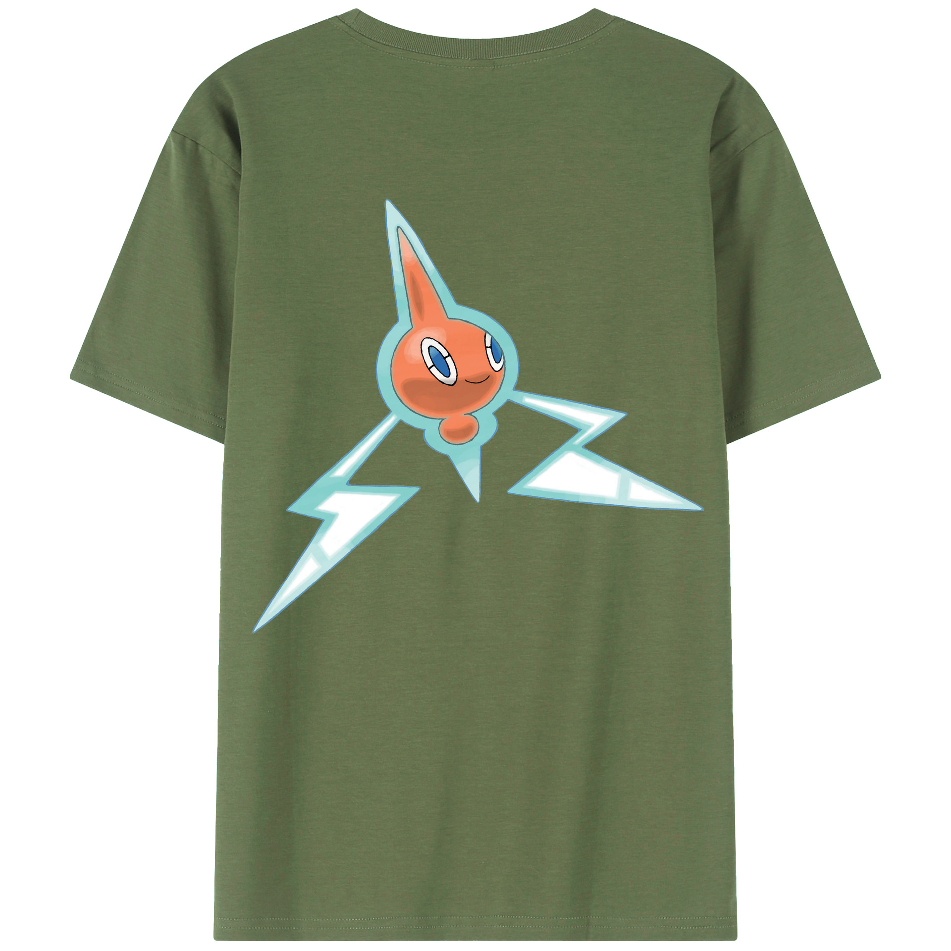 （画像用） ポケットモンスター Pokémon 綿100％ メンズ半袖Tシャツ（バックプリント） 通気性